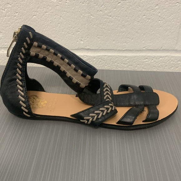 Vince Camuto Senilia Black and Tan Gladiator Braided Detail Sandal Women size 6 - Picture 11 of 15